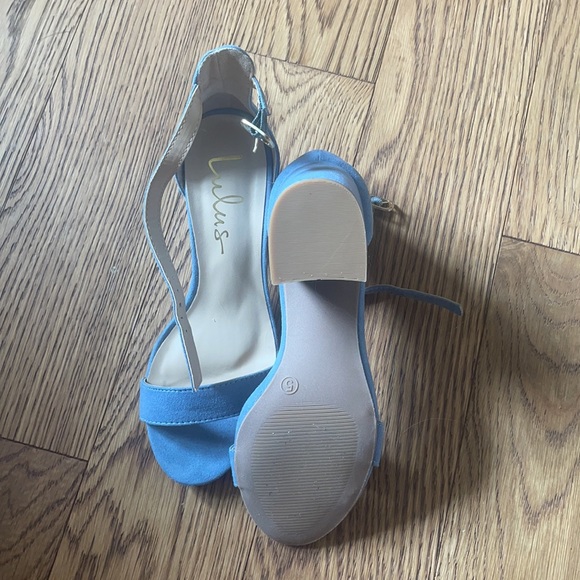 Lulu's Blue Ankle Strap Heels - Picture 7 of 8